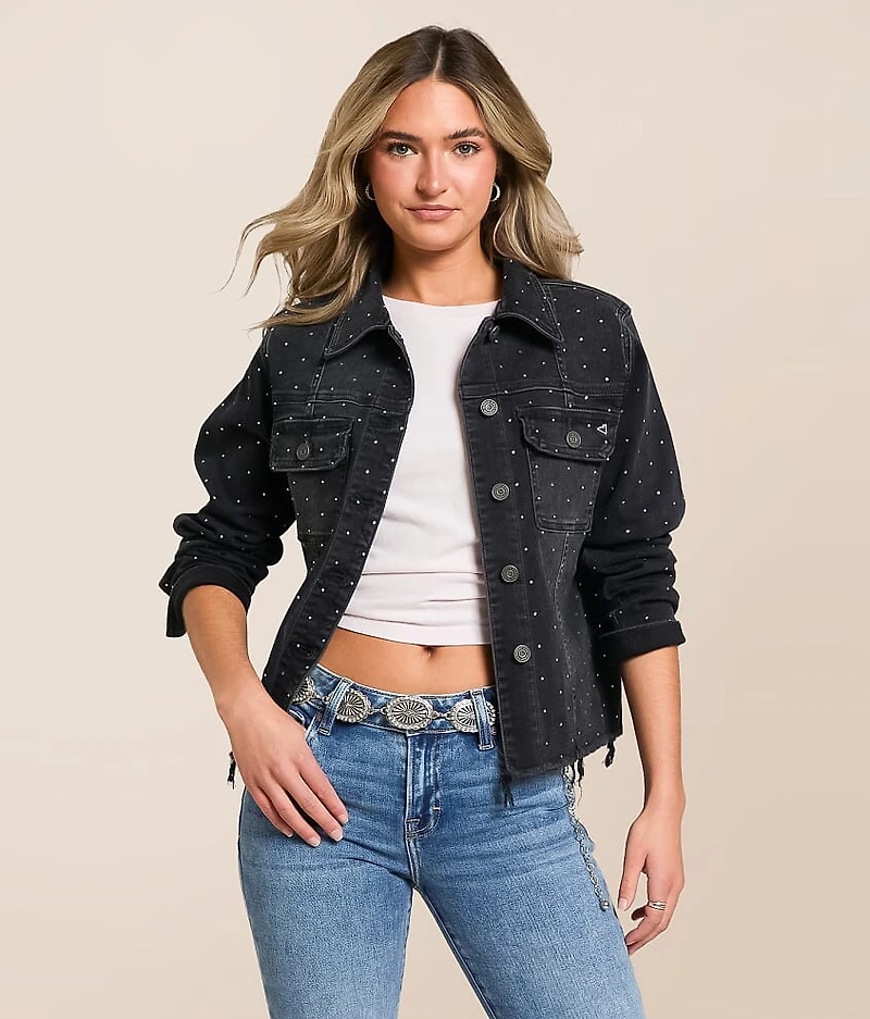 Rhinestone Denim Stretch Jacket