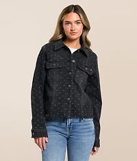 Rhinestone Denim Stretch Jacket