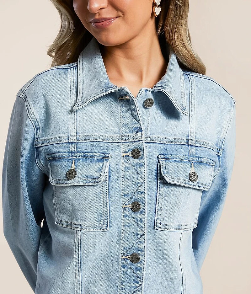 Washed Denim Stretch Jacket