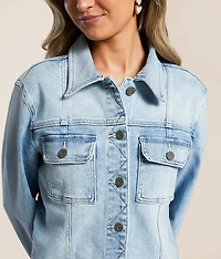 Washed Denim Stretch Jacket