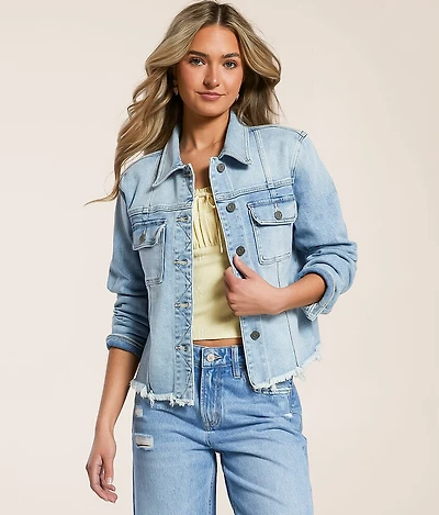 Washed Denim Stretch Jacket