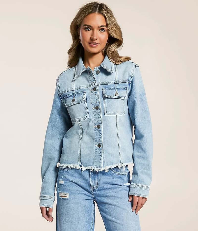 Washed Denim Stretch Jacket