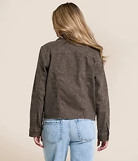 Cheetah Stretch Denim Jacket