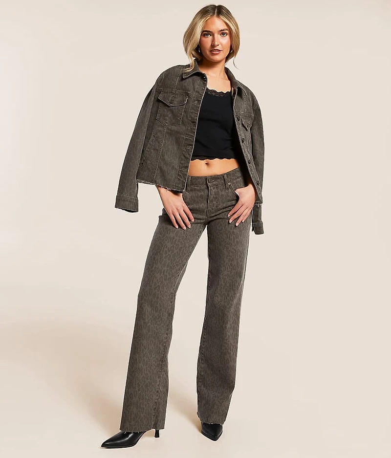 Cheetah Stretch Denim Jacket