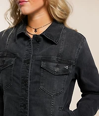 Destructed Denim Stretch Jacket
