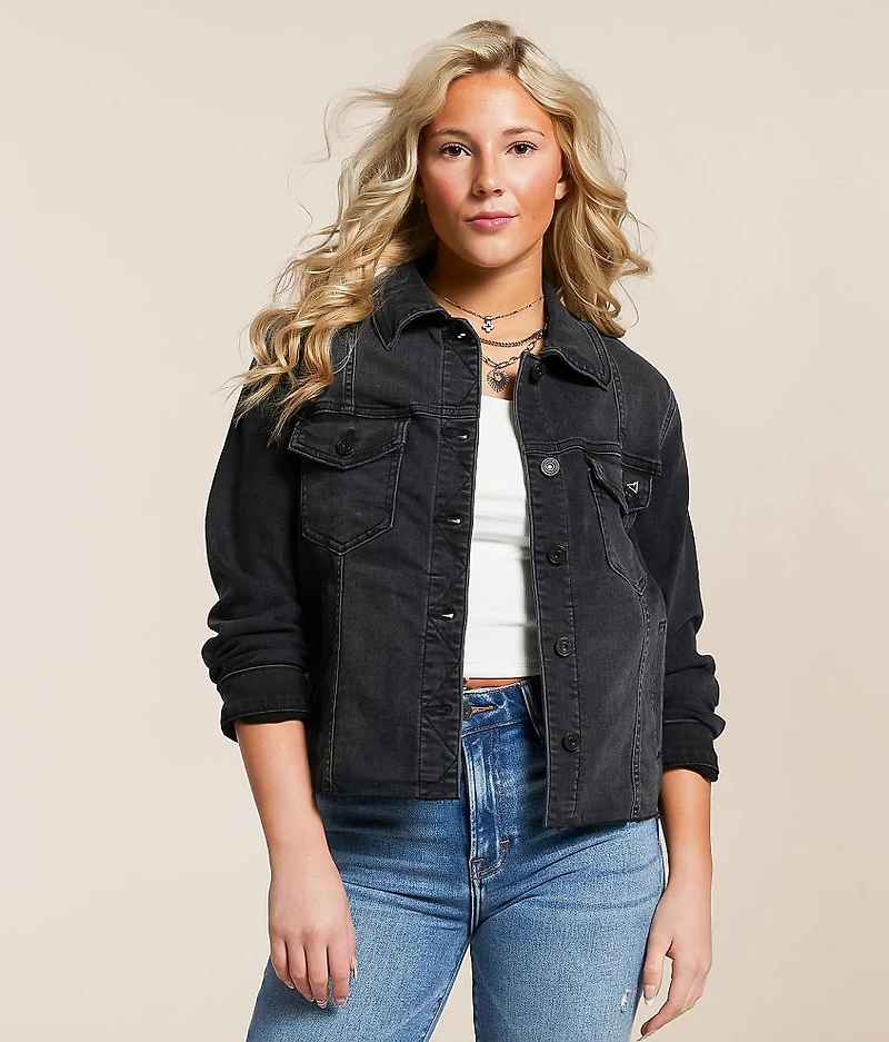 Destructed Denim Stretch Jacket