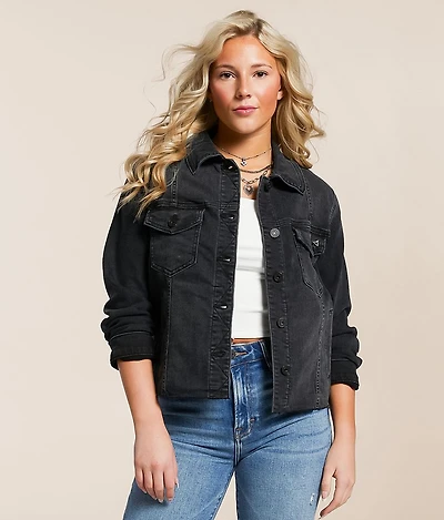 Destructed Denim Stretch Jacket