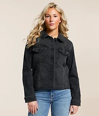 Destructed Denim Stretch Jacket