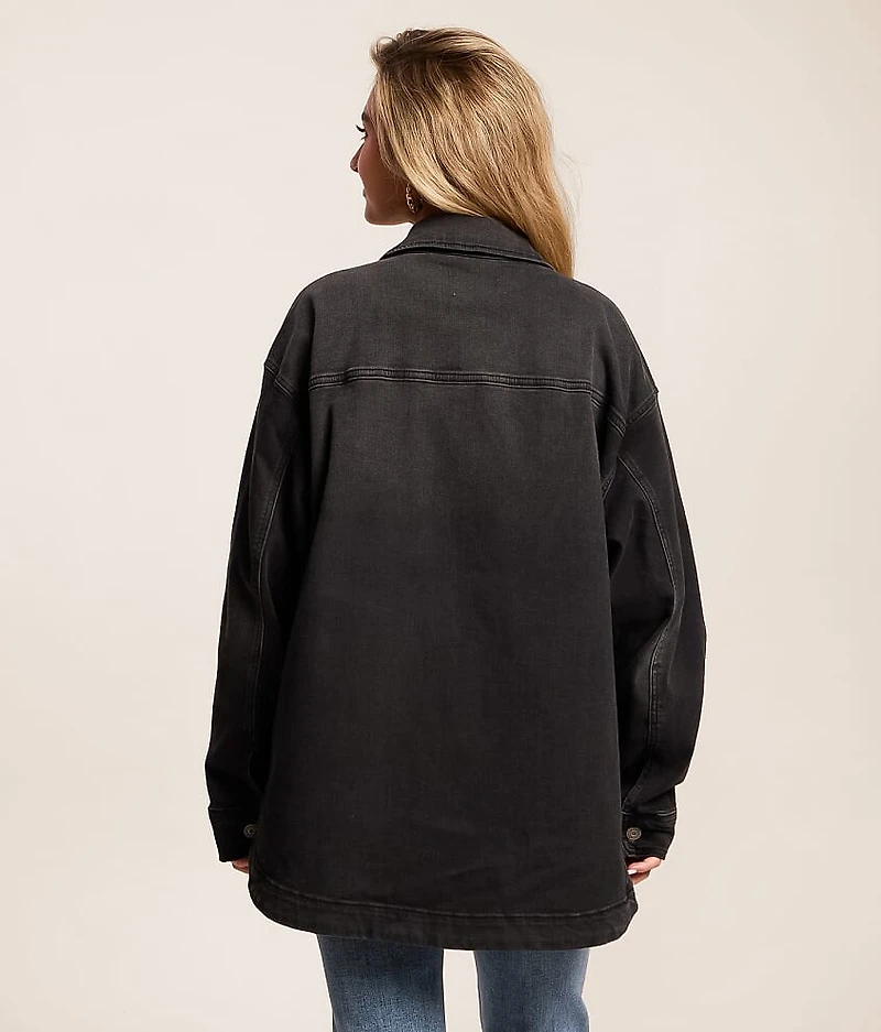 Oversized Denim Stretch Shacket