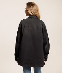Oversized Denim Stretch Shacket