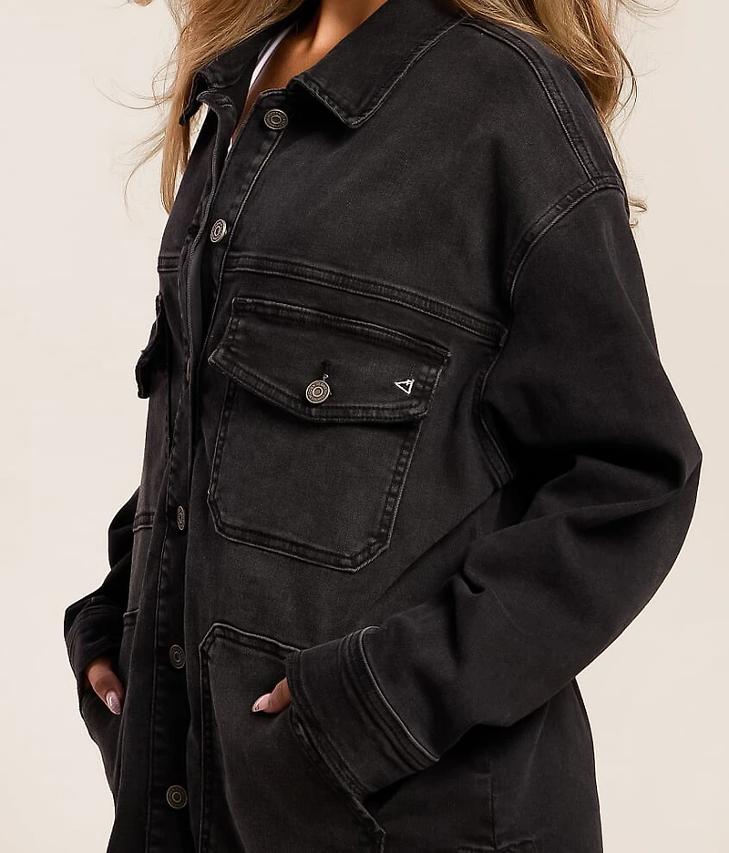 Oversized Denim Stretch Shacket