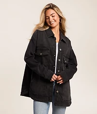 Oversized Denim Stretch Shacket