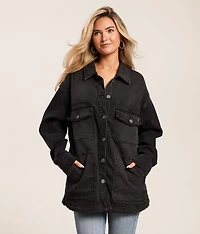 Oversized Denim Stretch Shacket