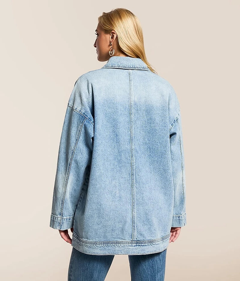 Oversized Trucker Denim Stretch Jacket