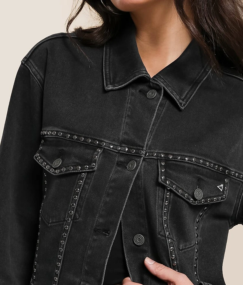 Studded Denim Oversized Jacket