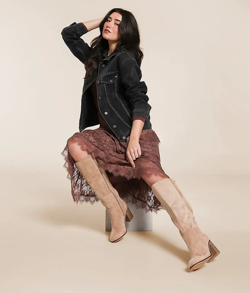 Studded Denim Oversized Jacket