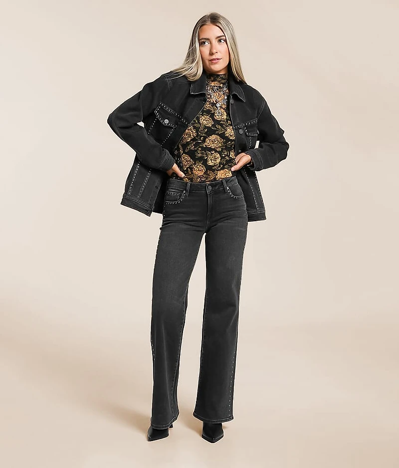 Studded Denim Oversized Jacket