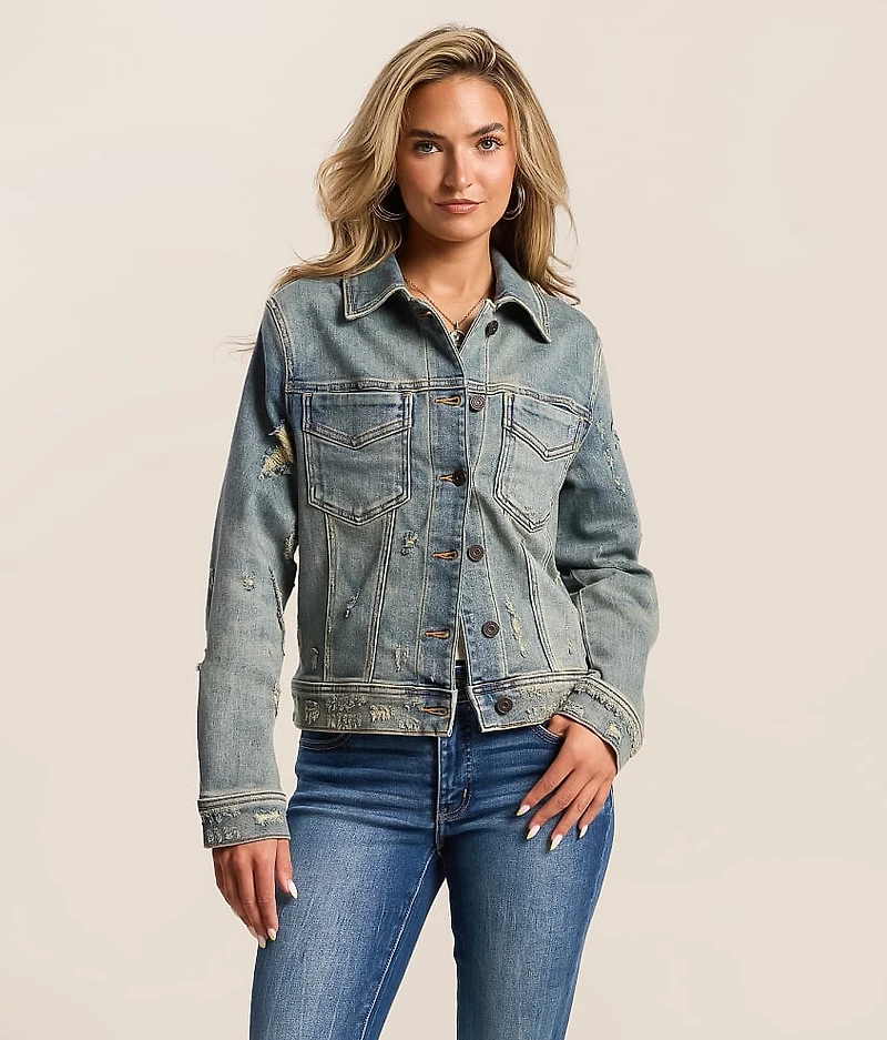 Washed Denim Stretch Jacket