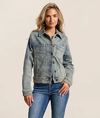 Washed Denim Stretch Jacket