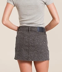 Peyton Cheetah Denim Mini Skirt