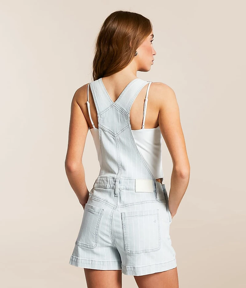 Dylan Striped Denim Overall Short
