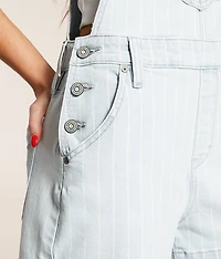 Dylan Striped Denim Overall Short