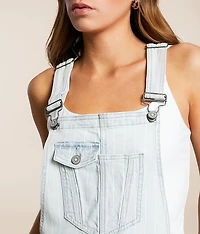 Dylan Striped Denim Overall Short