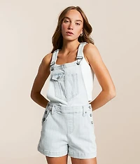 Dylan Striped Denim Overall Short