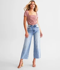 HIDDEN Nori Cropped Wide Leg Stretch Jean