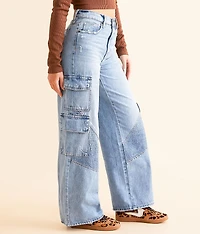 Nori Wide Leg Moto Cargo Jean