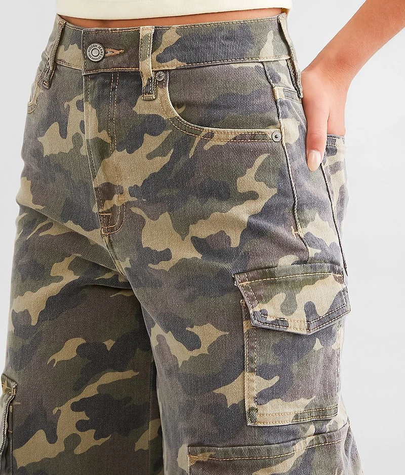 Nori Camo Wide Leg Cargo Stretch Jean