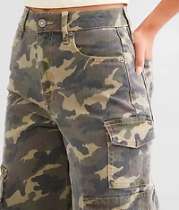 Nori Camo Wide Leg Cargo Stretch Jean