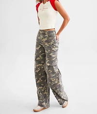 Nori Camo Wide Leg Cargo Stretch Jean