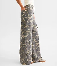 Nori Camo Wide Leg Cargo Stretch Jean