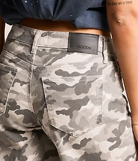 Nori Wide Leg Camo Stretch Jean