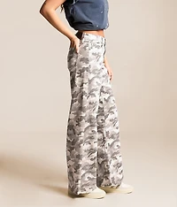 Nori Wide Leg Camo Stretch Jean