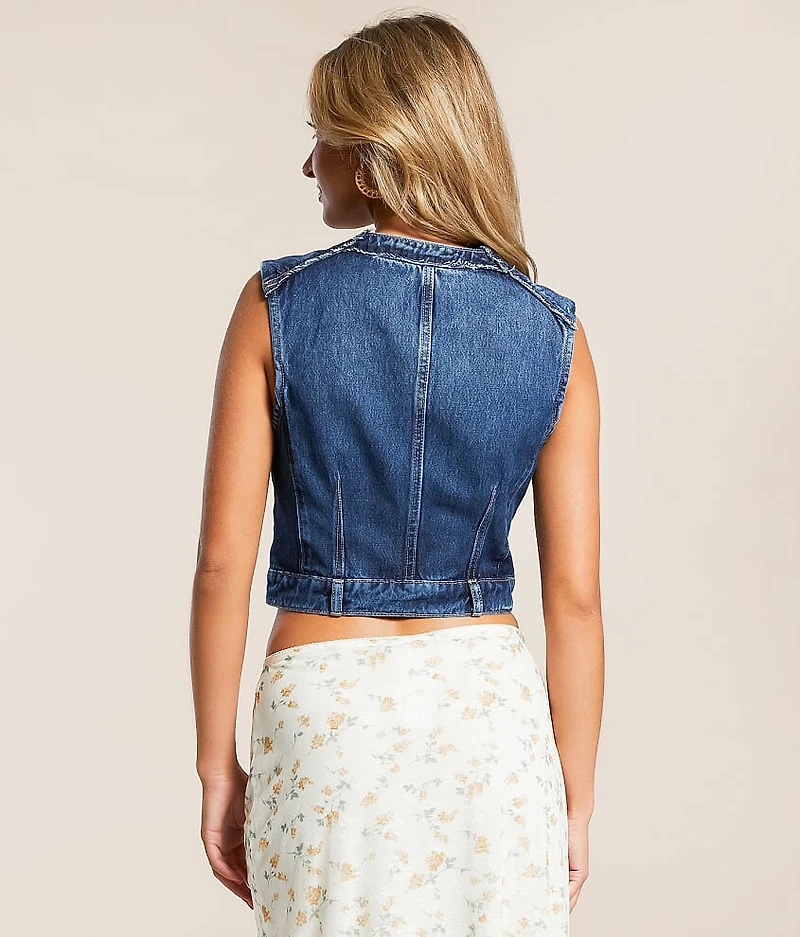 Rebel Cropped Denim Vest
