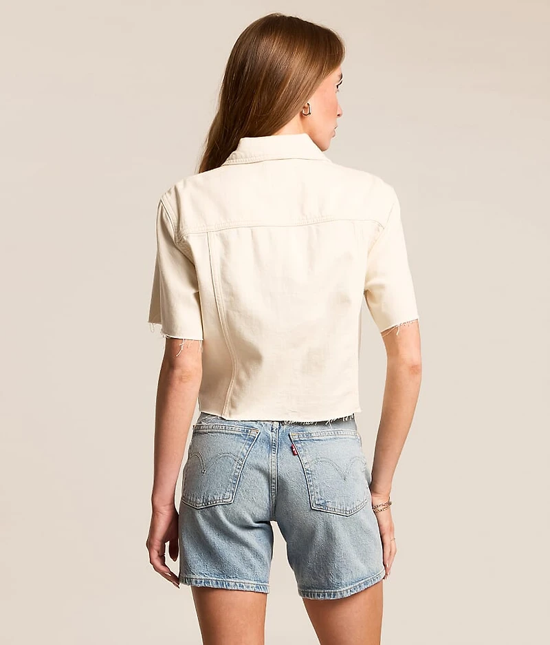 Denim Cropped Shirt