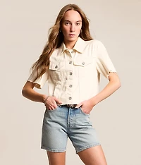 Denim Cropped Shirt
