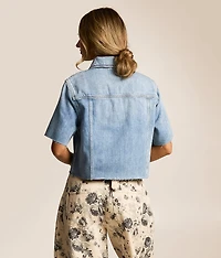 Cropped Denim Shirt