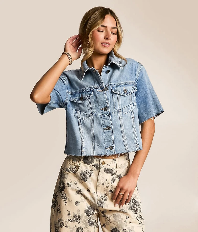 Cropped Denim Shirt