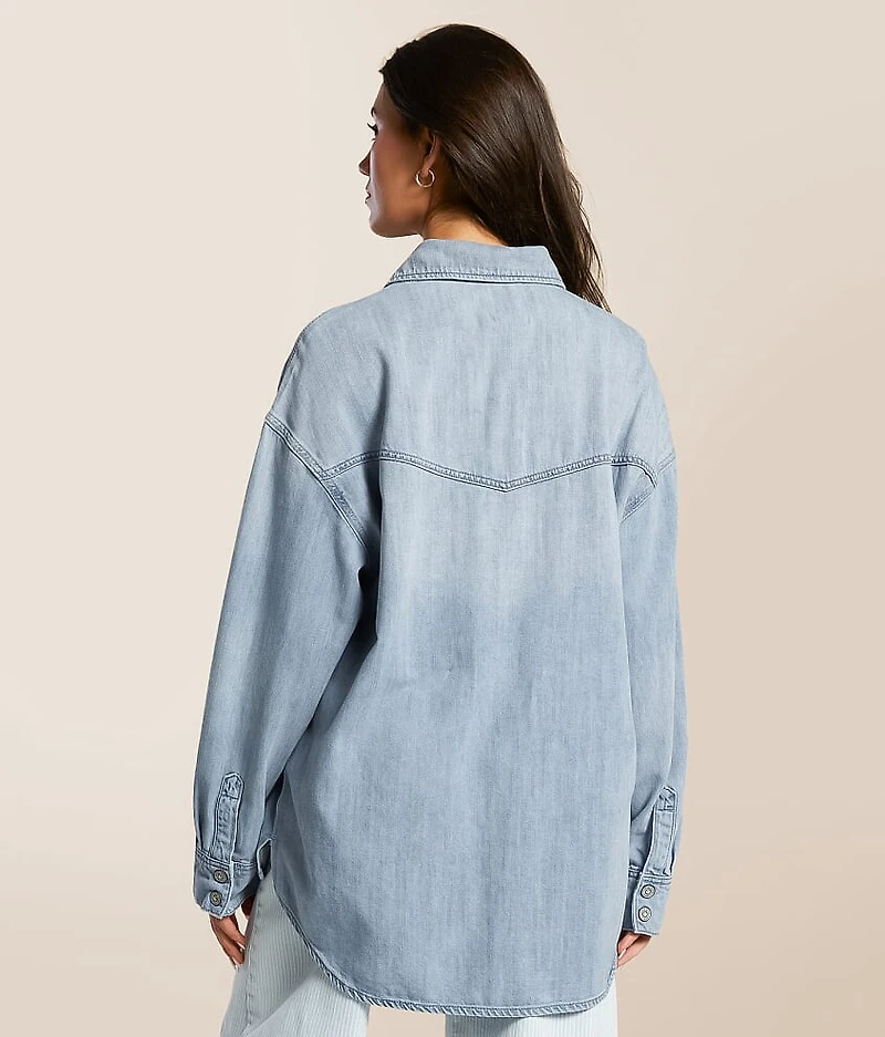 Washed Denim Oversized Shacket
