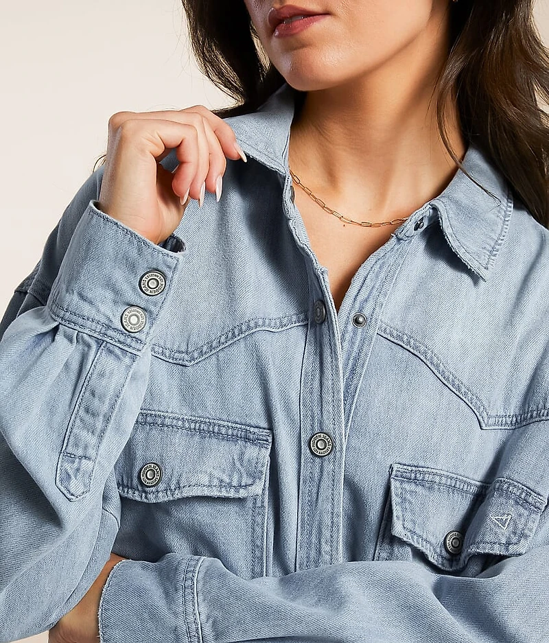 Washed Denim Oversized Shacket