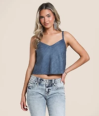 Abbey Rhinestone Cropped Tank Top