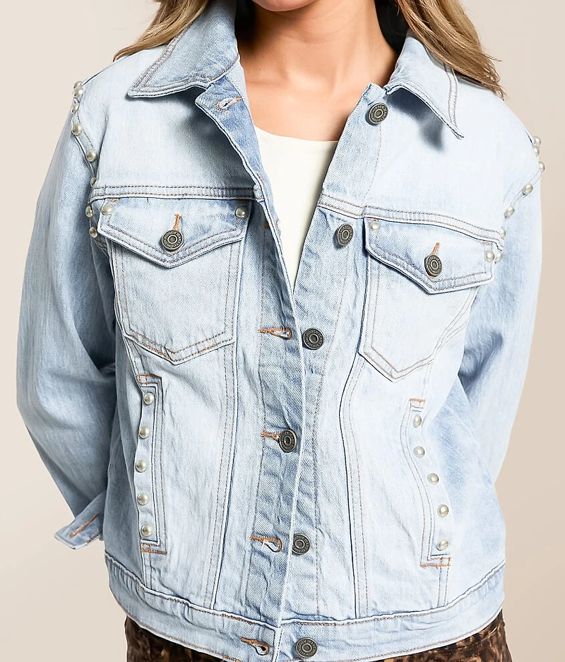 Studded Denim Stretch Jacket