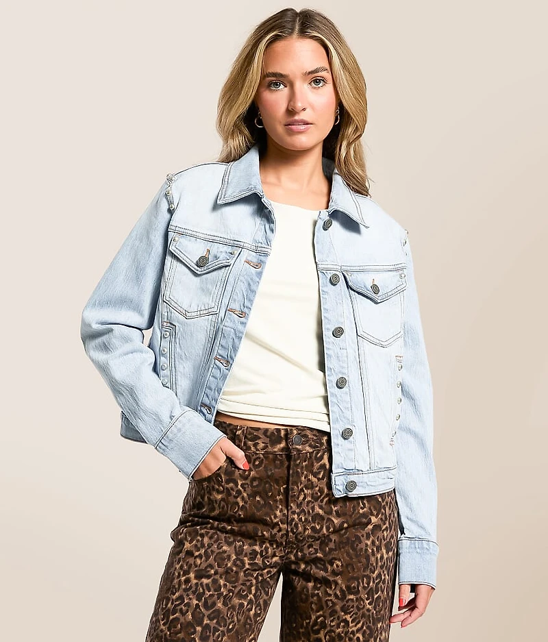 Studded Denim Stretch Jacket