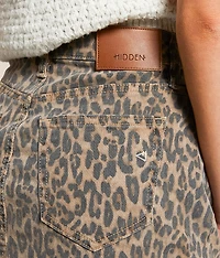 Peyton Cheetah Denim Skirt