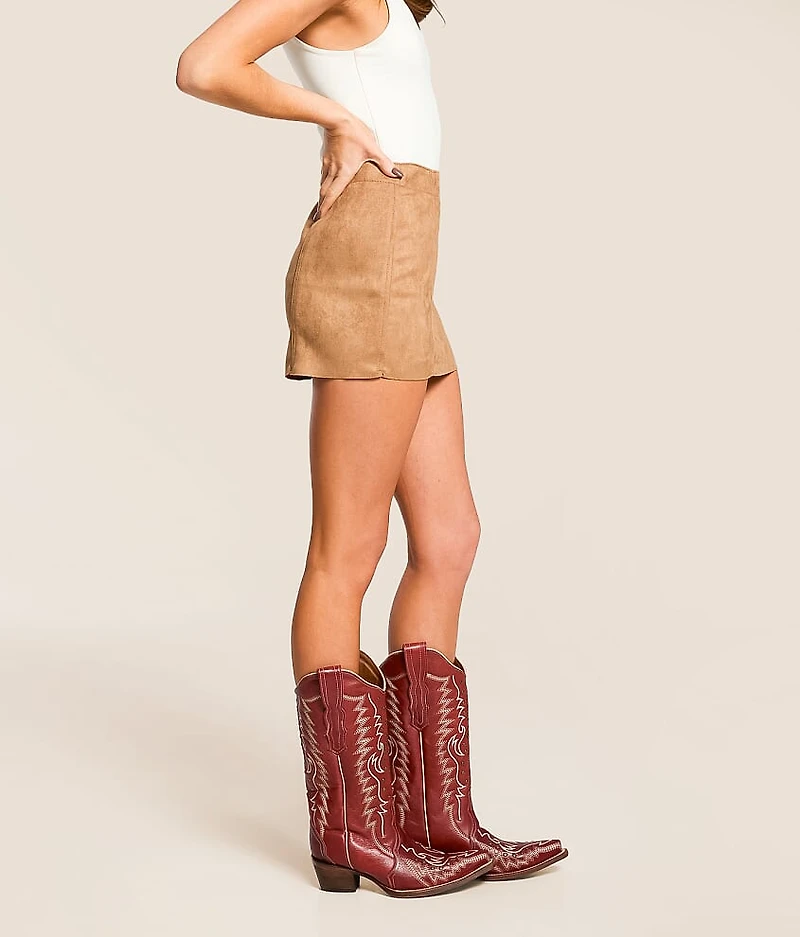 Peyton Faux Suede Mini Skirt