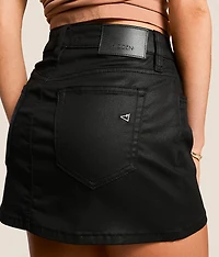 Peyton Coated Mini Denim Stretch Skirt