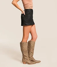 Peyton Coated Mini Denim Stretch Skirt